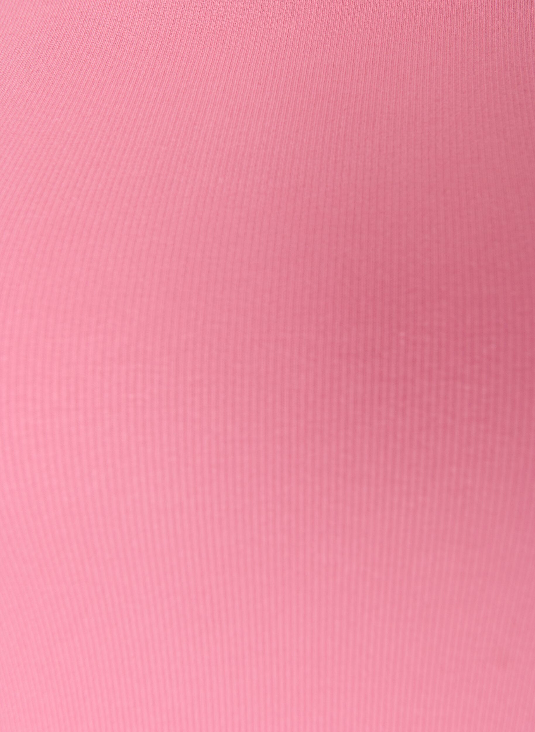 ZizziRipptop aus Baumwolle mit hohem Kragen, Rot, Packshot image number 2