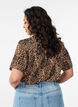 Bluse mit kurzen &Auml;rmeln und V-Ausschnitt, Braun, Model image number 2