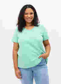 Basic T-Shirt, Dusty Jade Green, Model