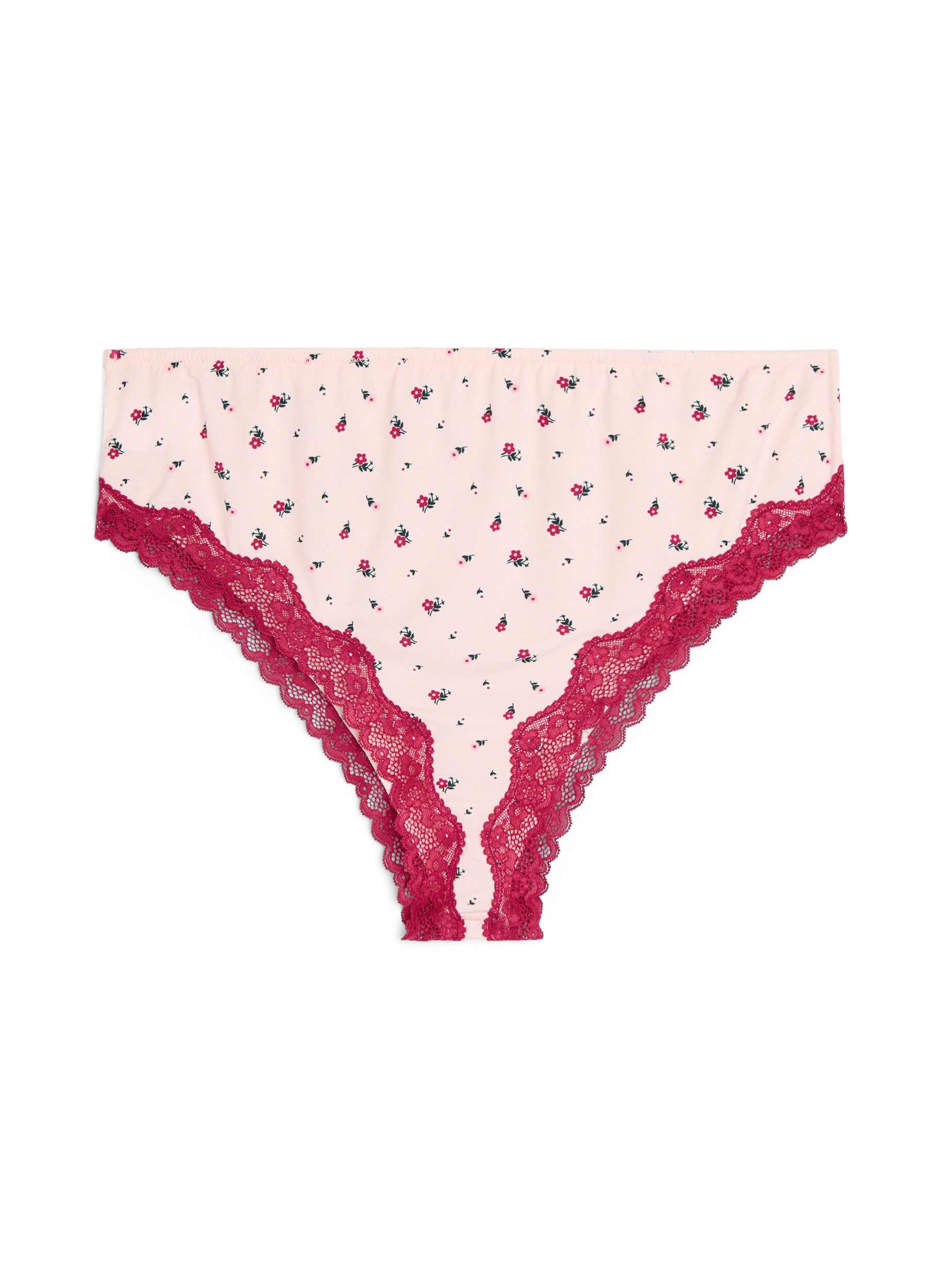 ZizziGebl&uuml;mter Brazilian Slip mit Spitze, Rot, Packshot image number 1