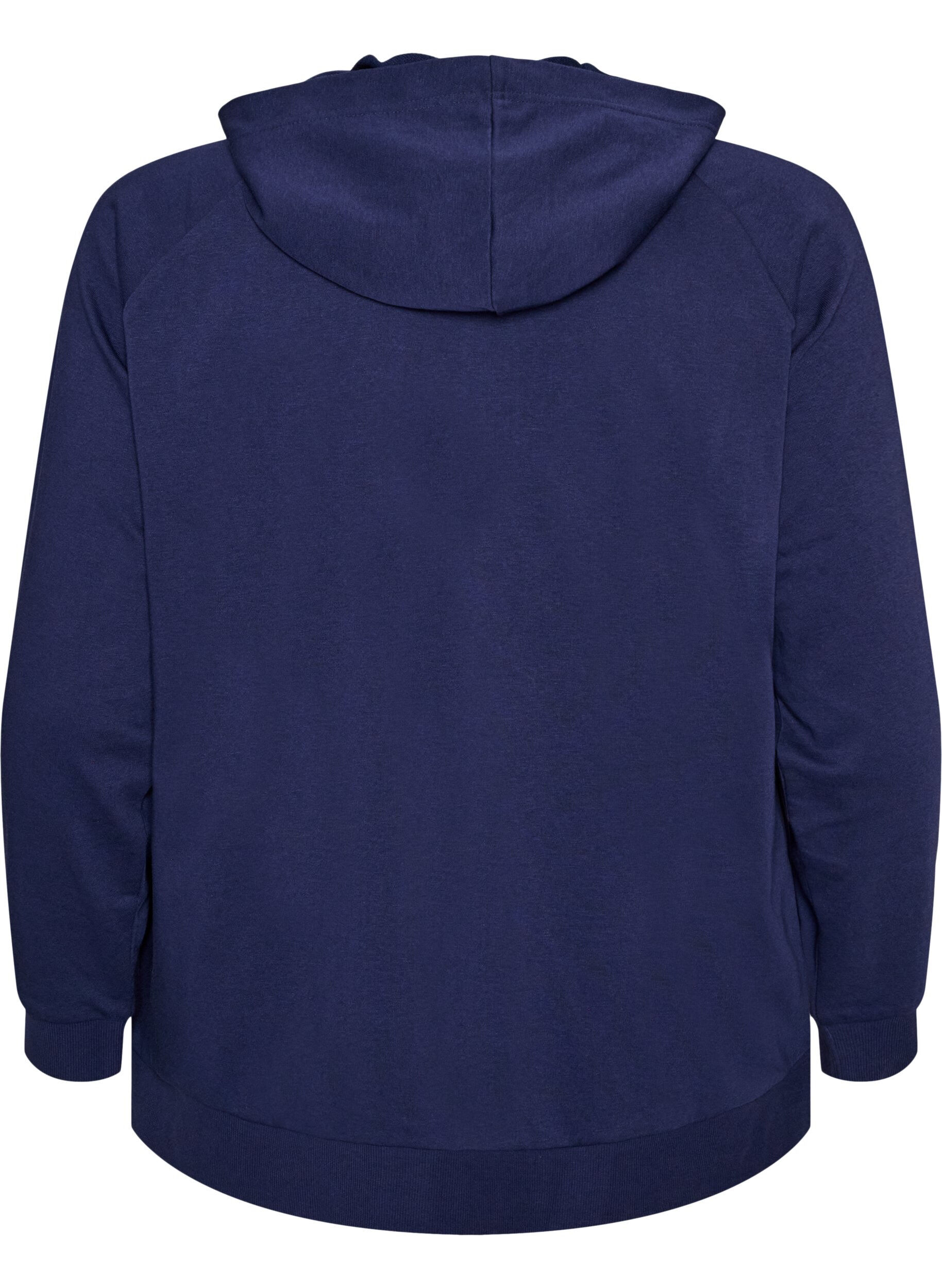 ZizziSweat-Cardigan mit Kapuze und Taschen, Blau, Packshot image number 1