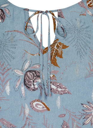 Langarm Kleid mit Blumenprint, Light Blue AOP, Packshot image number 2