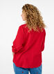 Baumwollbluse mit V-Ausschnitt, Rot, Model image number 2