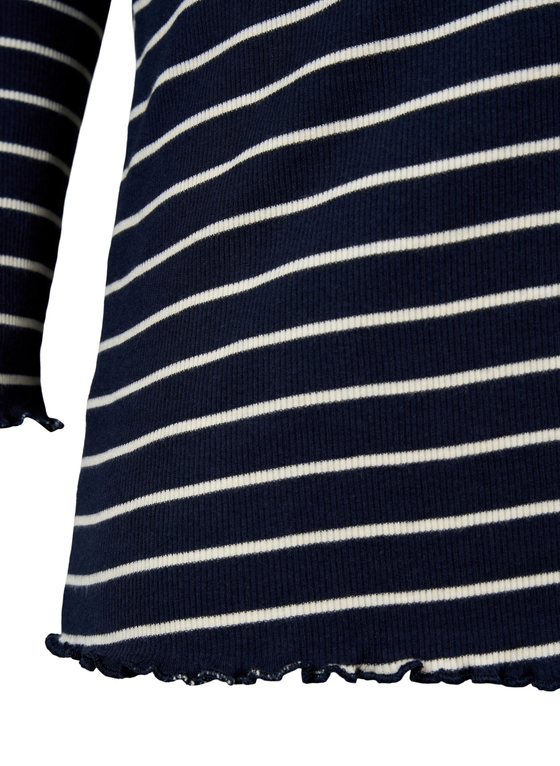 ZizziGestreifte Bluse mit Rundhals, Night Sky Stripe, Packshot image number 3
