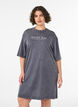 Lockeres T-Shirt-Kleid mit Washed-Optik, Grau, Model image number 0