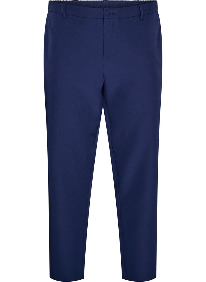 Trousers with pockets and straight legs, Blue, Packshot image number 0