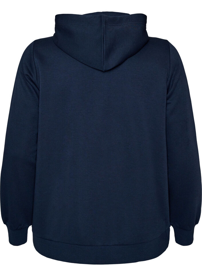 Kapuzensweatshirt mit Rei&szlig;verschluss und Taschen, Blau, Packshot image number 1