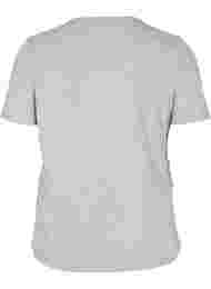 Cropped T-Shirt mit Schnüren, Light Grey Melange, Packshot