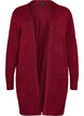 Strickjacke mit Rippenstrick und Taschen, Rot, Packshot image number 0