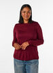 Lang&auml;rmelige Bluse aus Wolle und Viskose, Rot, Model image number 0