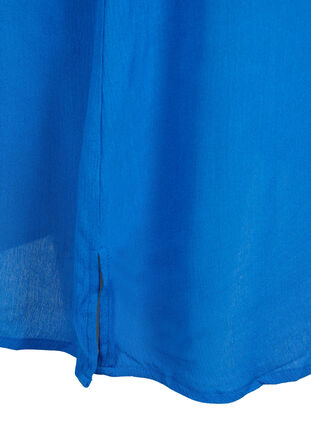 Hemdkleid aus Viskose mit kurzen Ärmeln, Victoria blue, Packshot image number 3