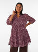 Tunika mit Blumenmuster und Glitzerf&auml;den, Rot, Model image number 0