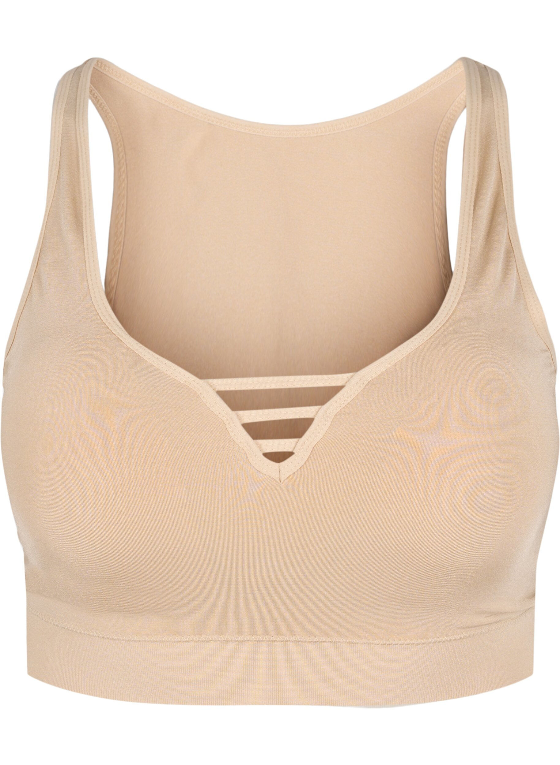 ZizziLeicht wattierter BH mit Schn&uuml;ren Details, Nude, Packshot image number 0
