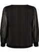 Gestreifte Bluse in Ballonform, Schwarz, Packshot image number 1