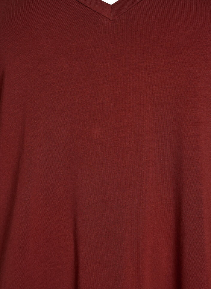 Midi-T-Shirtkleid mit V-Ausschnitt., 0426, Packshot image number 2