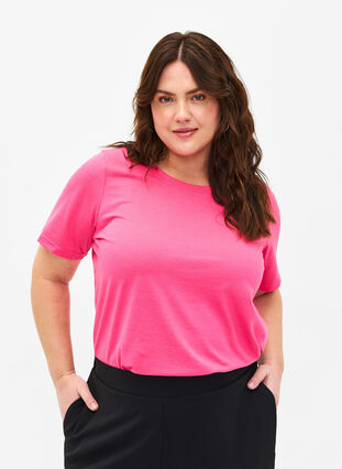 FLASH - T-Shirt mit Rundhalsausschnitt, Hot Pink, Model image number 0