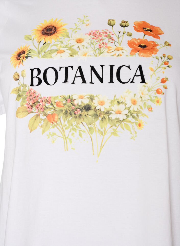 T-Shirt aus Bio-Baumwolle mit Frontprint, Wei&szlig;, Packshot image number 2