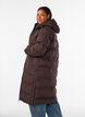 Langer Winter-Steppmantel mit Kapuze, Braun, Model image number 2