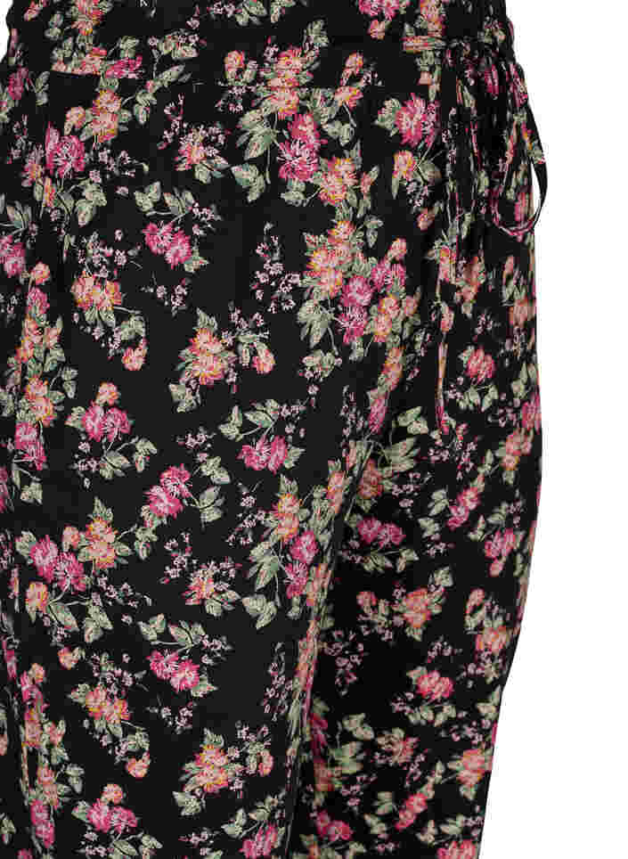 Schlafanzughose aus Baumwolle, Black Pink Oran Flow, Packshot image number 2