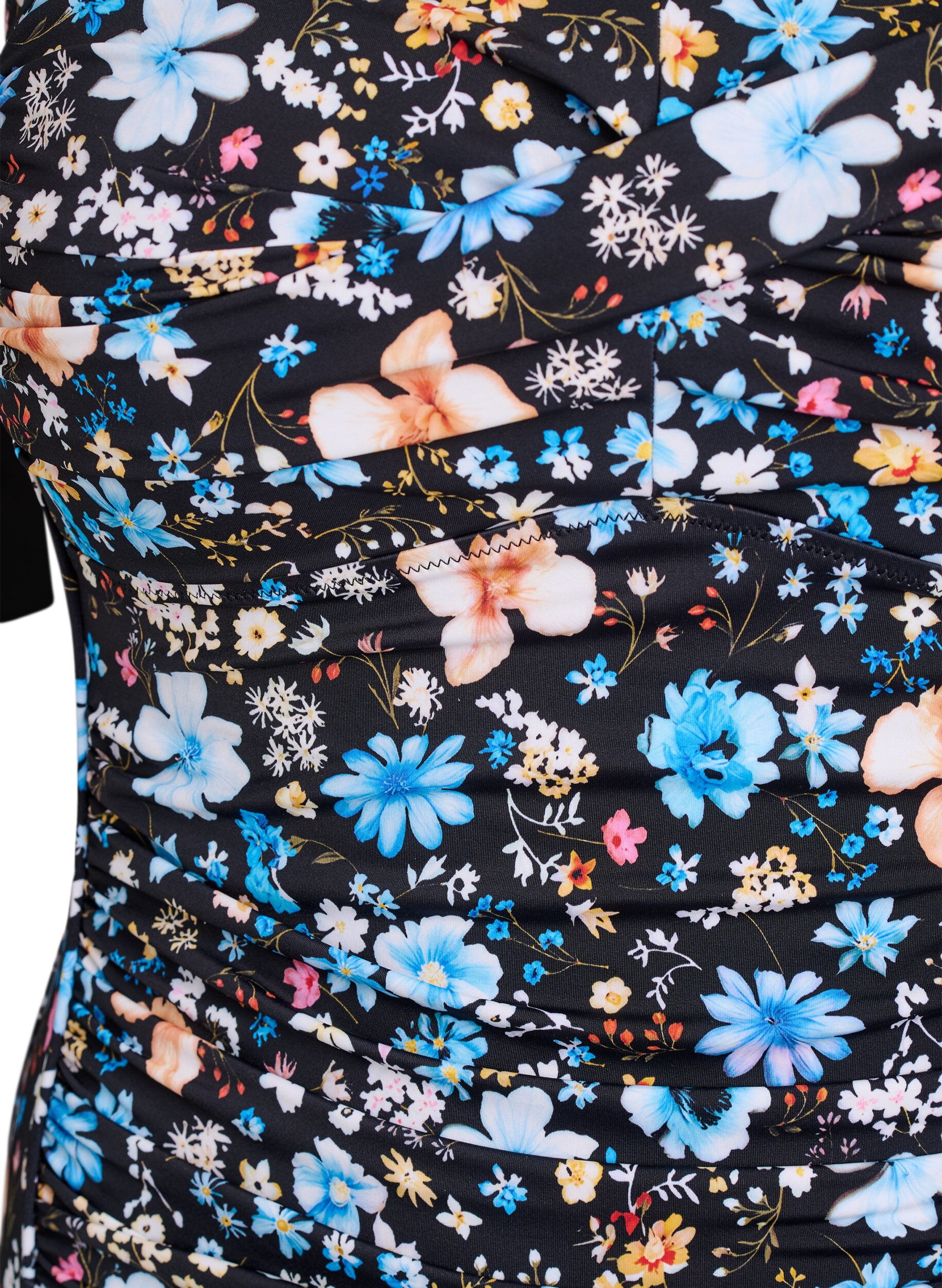 ZizziWattierter Badeanzug mit Print, Blau, Packshot image number 2