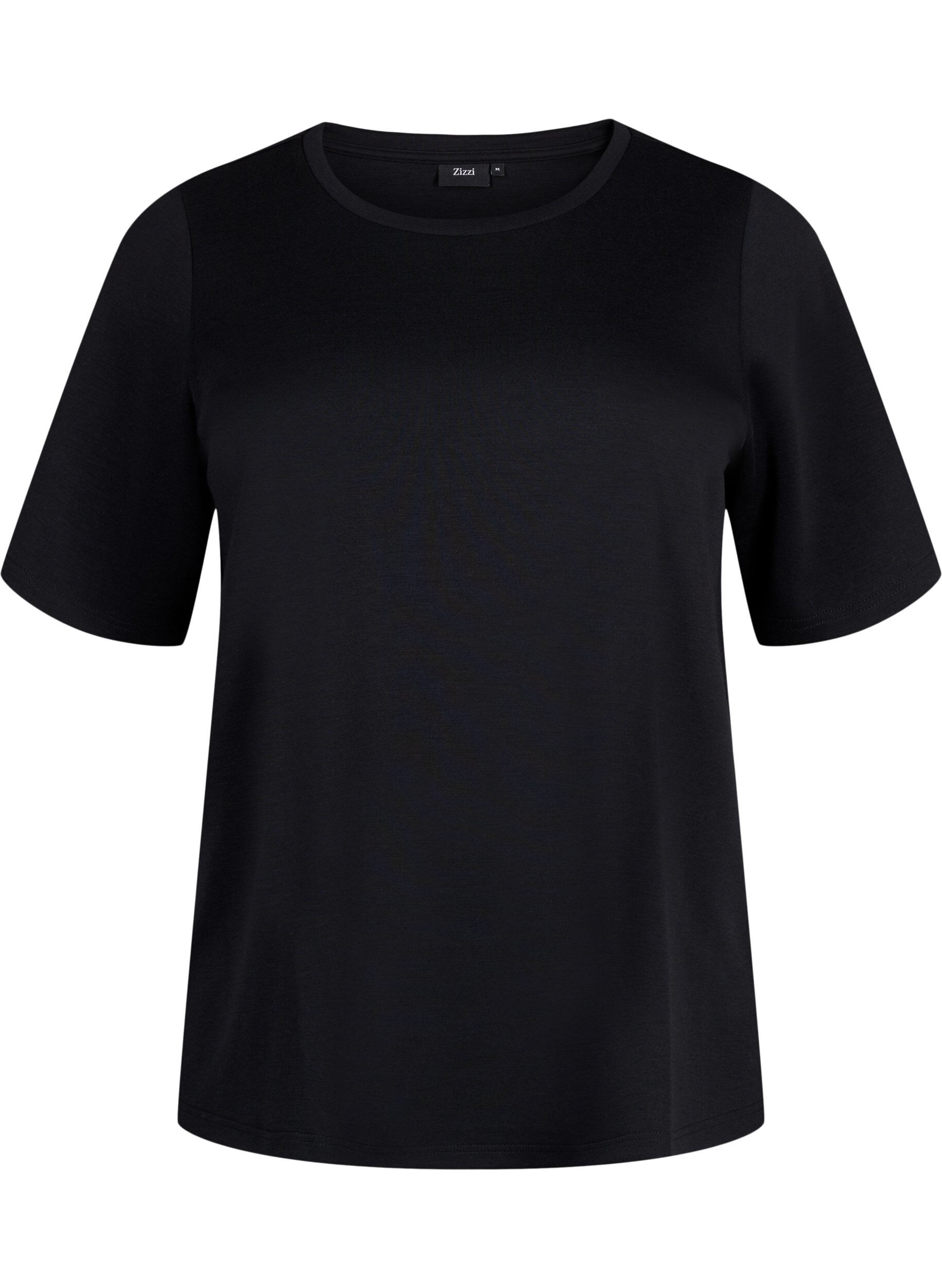 ZizziT-Shirt aus Modalgemisch, Schwarz, Packshot image number 0