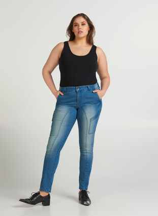 Sanna Jeans, Light blue denim, Model image number 2