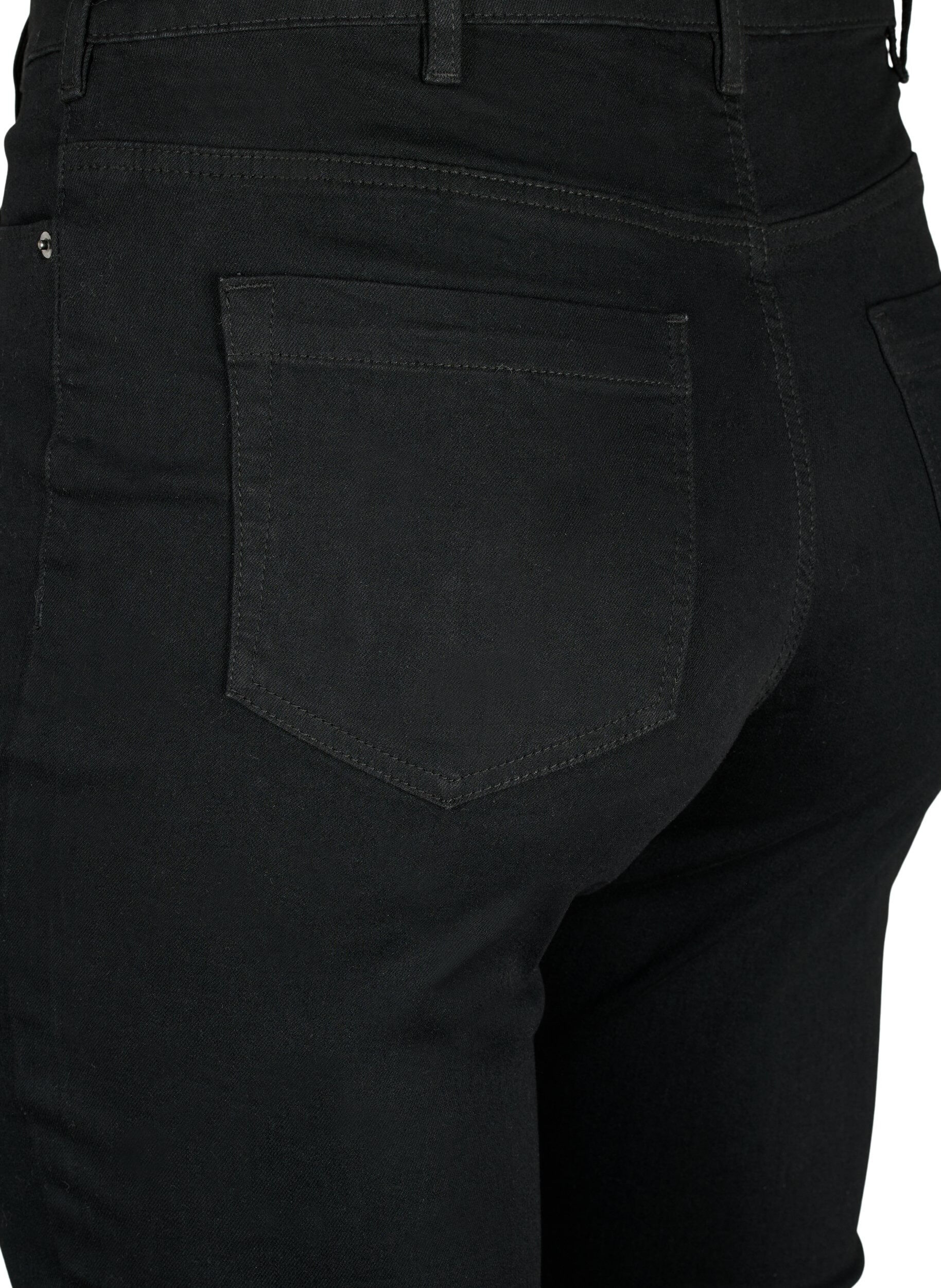 ZizziAmy Jeans mit hoher Taille und extra schlanker Passform, Schwarz, Packshot image number 3