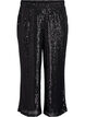 Hoch taillierte Paillettenhose mit weiten Beinen, Schwarz, Packshot image number 0