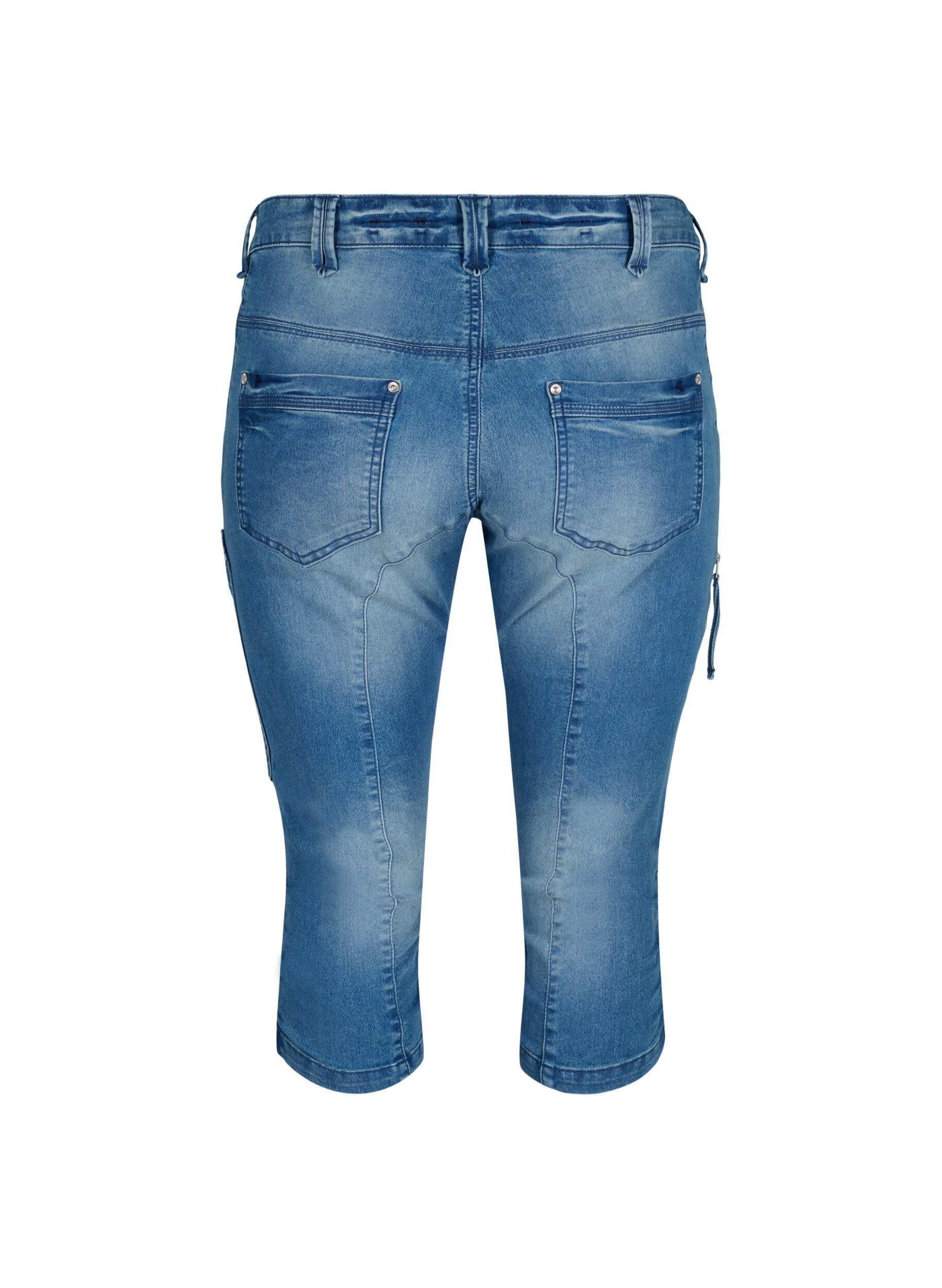 ZizziSlim Fit Capri-Jeans mit Taschen, Blau, Packshot image number 1