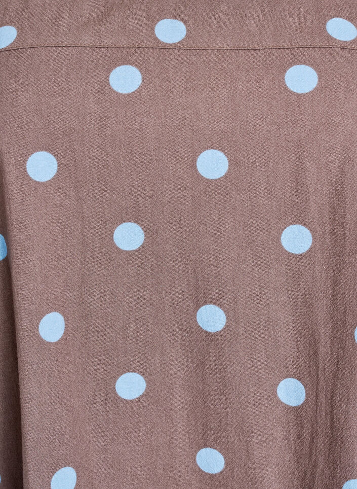 Kurz&auml;rmliges Baumwollkleid mit Print, Blau, Packshot image number 2