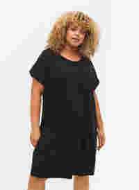 2er-Pack Kleider aus Baumwolle mit kurzen Ärmeln, Black/Black, Model