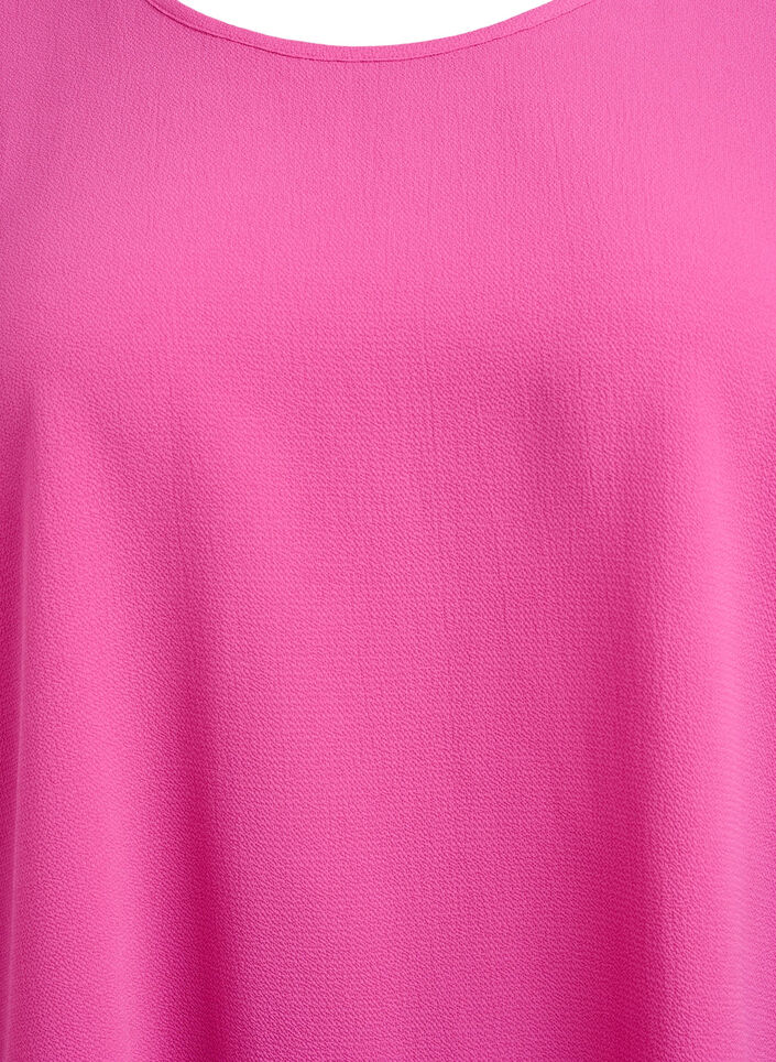 Bluse mit kurzen &Auml;rmeln und einem Rundhalsausschnitt, Rot, Packshot image number 2