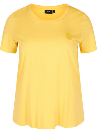 Kurzarm T-Shirt mit Print, Mimosa, Packshot image number 0