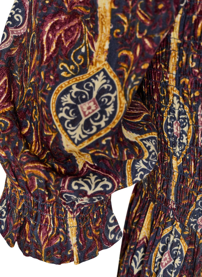 Sommerkleid aus Viskose mit Paisleymuster, Lila, Packshot image number 3
