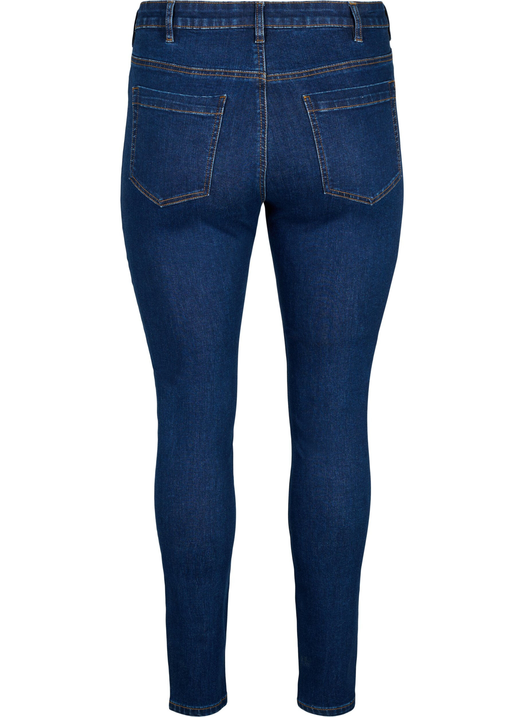 ZizziAmy Jeans mit hoher Taille und extra schlanker Passform, Blau, Packshot image number 1