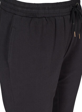 Lockere Sweatpants aus 100% Baumwolle, Black, Packshot image number 3