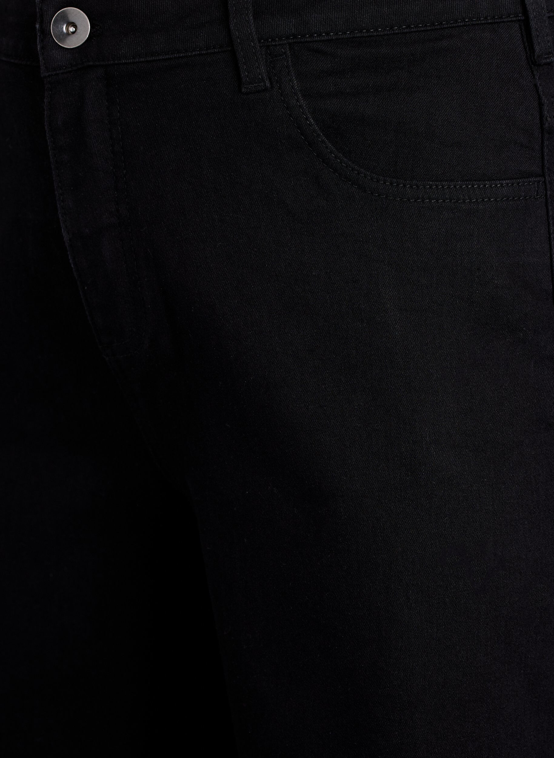 ZizziFLASH - Locker sitzende Jeansshorts mit hoher Taille, Schwarz, Packshot image number 2