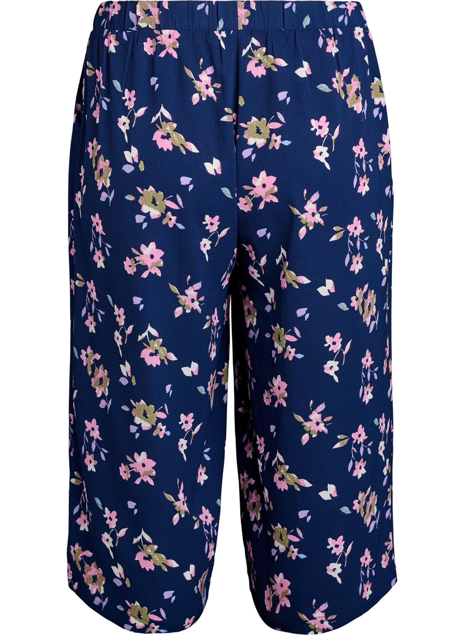ZizziCulotte-Hose mit Print, Blau, Packshot image number 1