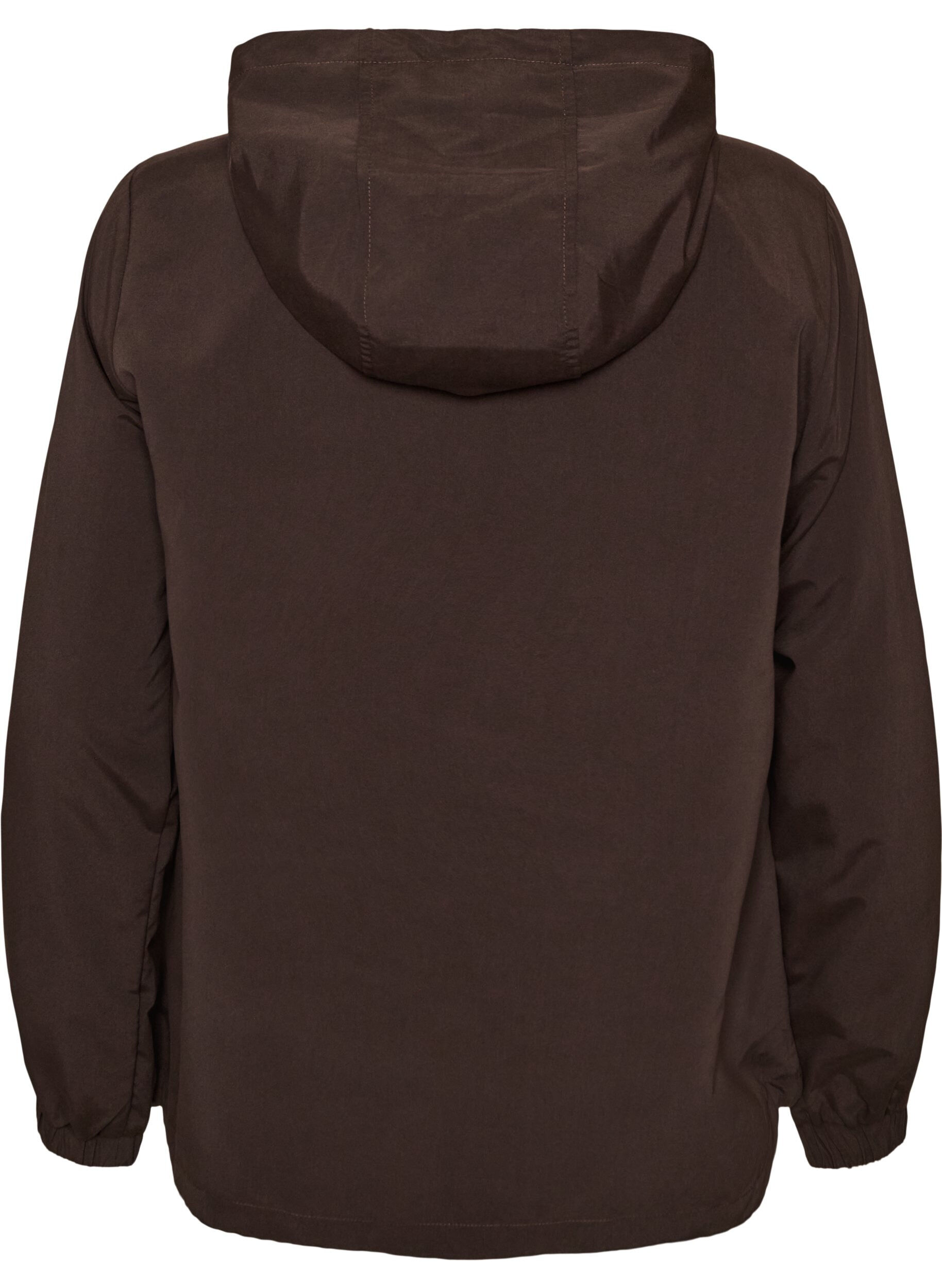 ZizziLeichte Jacke mit Kapuze und Rei&szlig;verschluss, Braun, Packshot image number 1