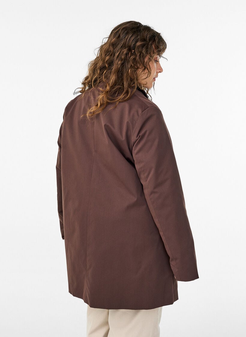 Fr&uuml;hlingsjacke aus wasserabweisendem Material mit A-Linie, Braun, Model image number 2