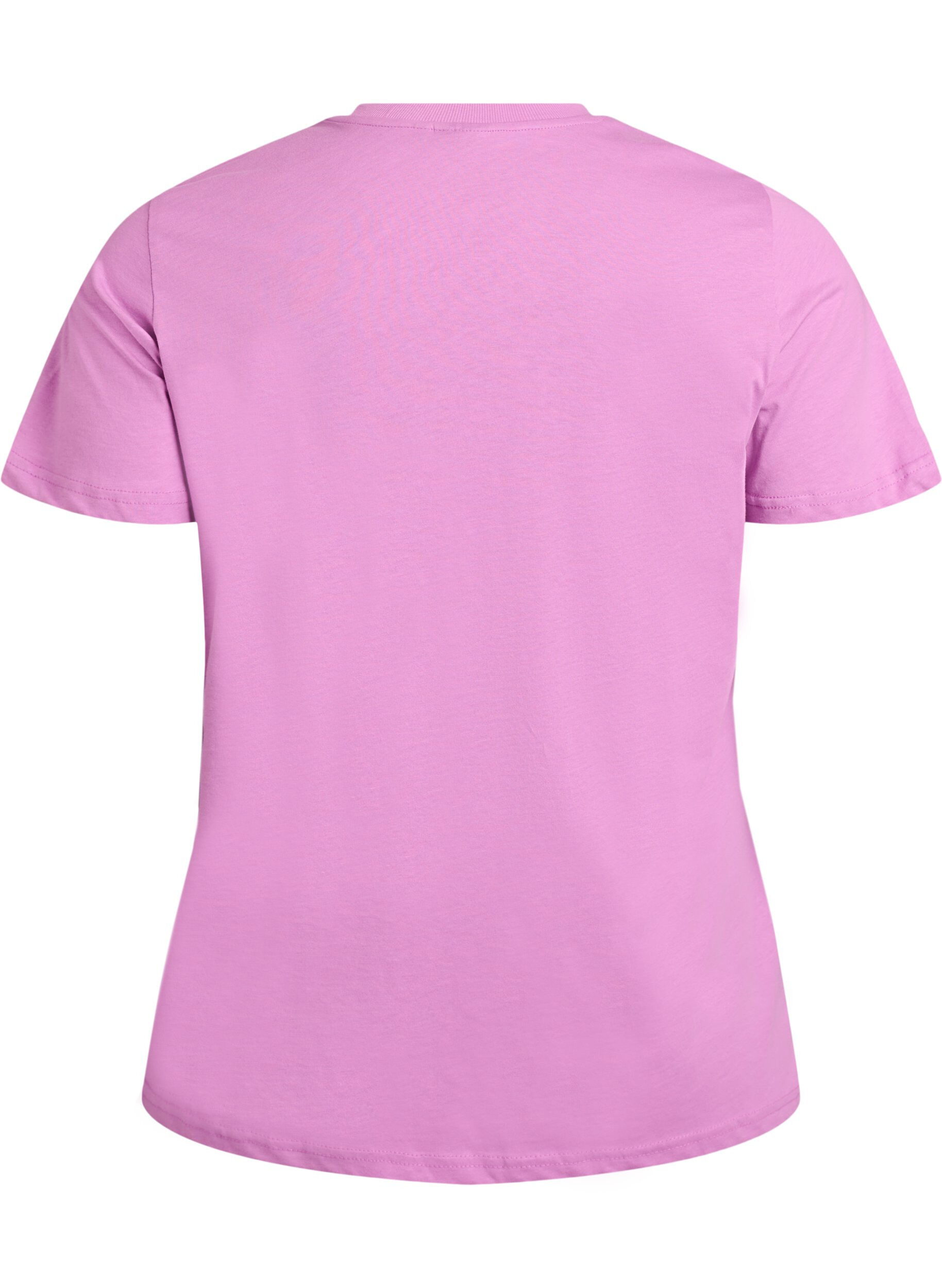 ZizziBasic-T-Shirt aus Baumwolle mit Rundhalsausschnitt, Lila, Packshot image number 1