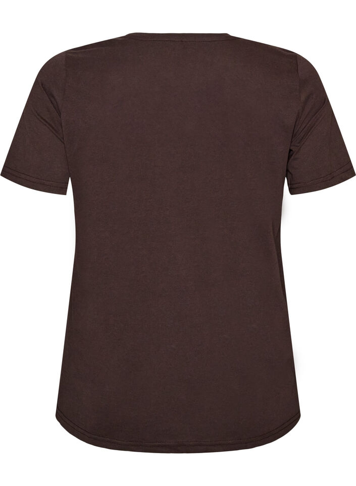 T-Shirt mit Print, Braun, Packshot image number 1