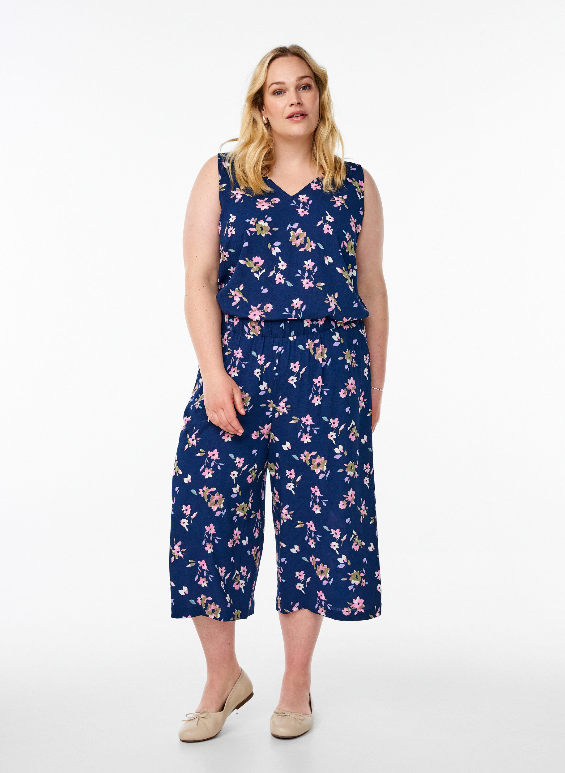 ZizziCulotte-Hose mit Print, Blau, Model image number 0