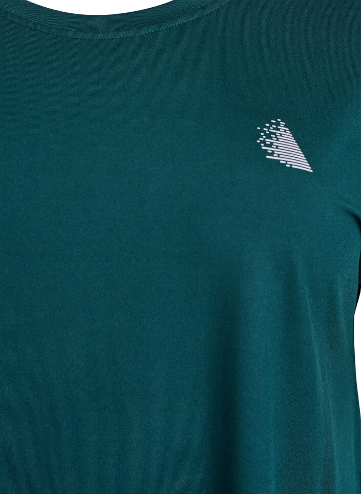 Einfarbiges Trainings-T-Shirt, Grün, Packshot image number 2