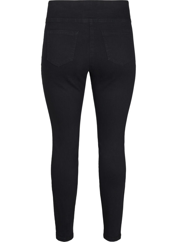 Dehnbare Jeggings mit hoher Taille, Black, Packshot image number 1