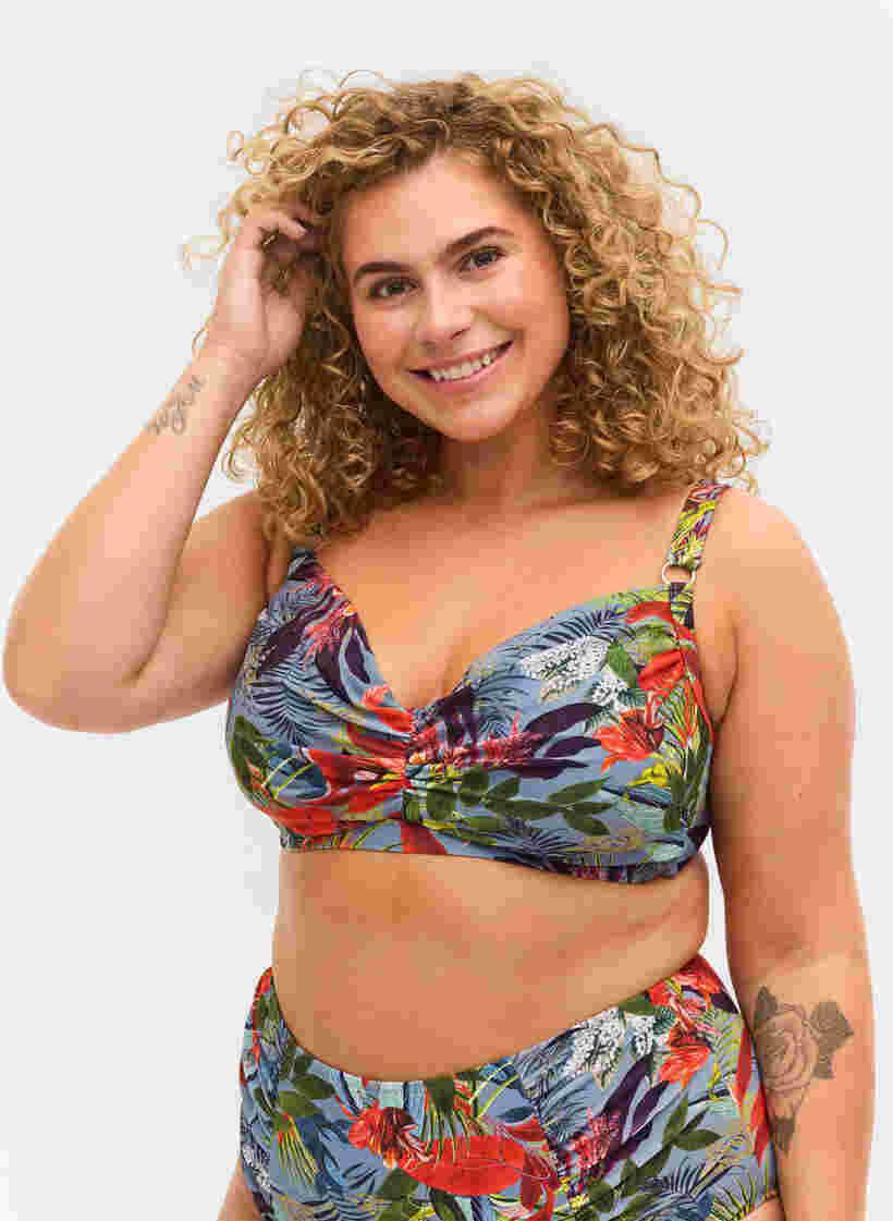 Bikini-BH mit Print und Bügel, Citadel AOP, Model image number 0