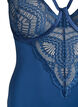 Bügel-Spitzenbody mit Trägerdetails, Blau, Packshot image number 2