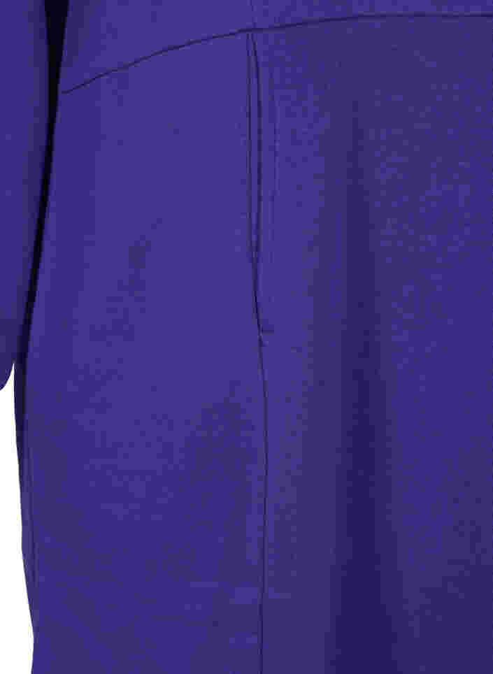Langes Sweatshirt mit Kapuze und Taschen, Deep Blue, Packshot image number 3