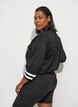 Sportliches Top aus Mesh mit Textprint, Schwarz, Model image number 2