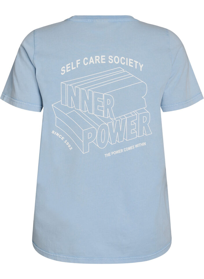 Grafik-T-Shirt aus Bio-Baumwolle, Blau, Packshot image number 1